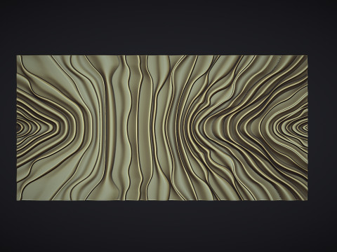 Wavy Wall Art Panel 3D Принт Модель