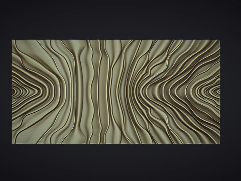 Painel de arte de parede ondulada Modelo de Impressão 3D