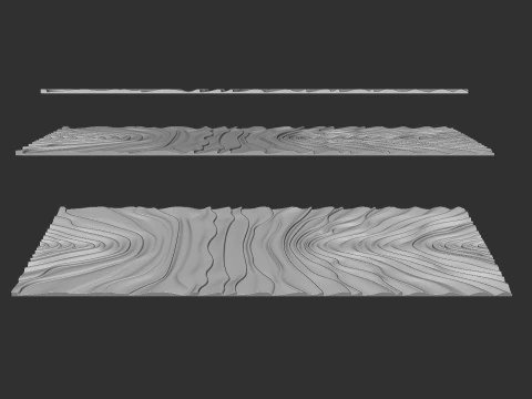 Painel de arte de parede ondulada Modelo de Impressão 3D