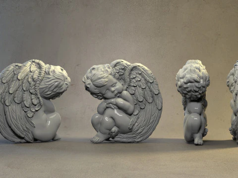 Спящий малыш-ангелочек 3D Принт Модель