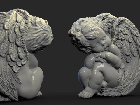 Sleeping Baby Angel 3D Print Model