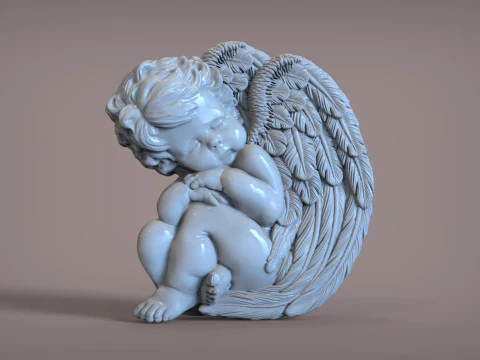 Sleeping Baby Angel 3D Print Model