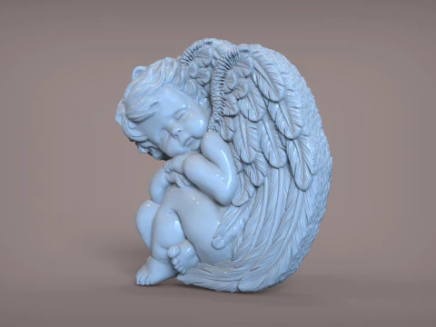Sleeping Baby Angel 3D Print Model