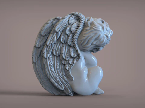 Sleeping Baby Angel 3D Print Model