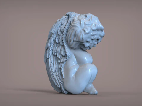 Sleeping Baby Angel 3D Print Model