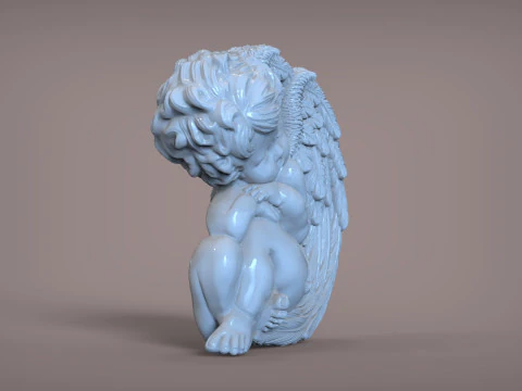 Sleeping Baby Angel 3D Print Model