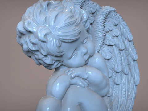 Sleeping Baby Angel 3D Print Model
