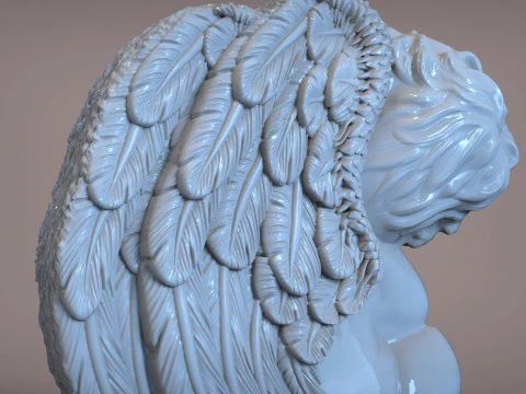 Sleeping Baby Angel 3D Print Model