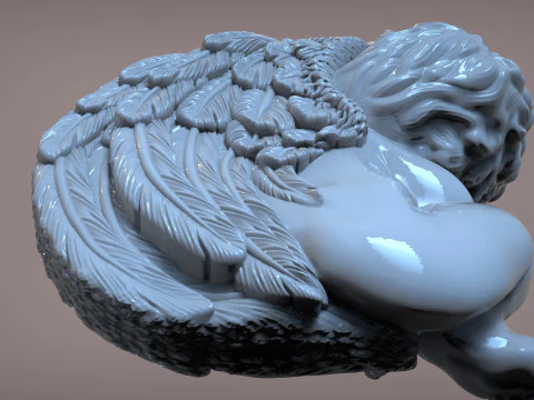 Sleeping Baby Angel 3D Print Model