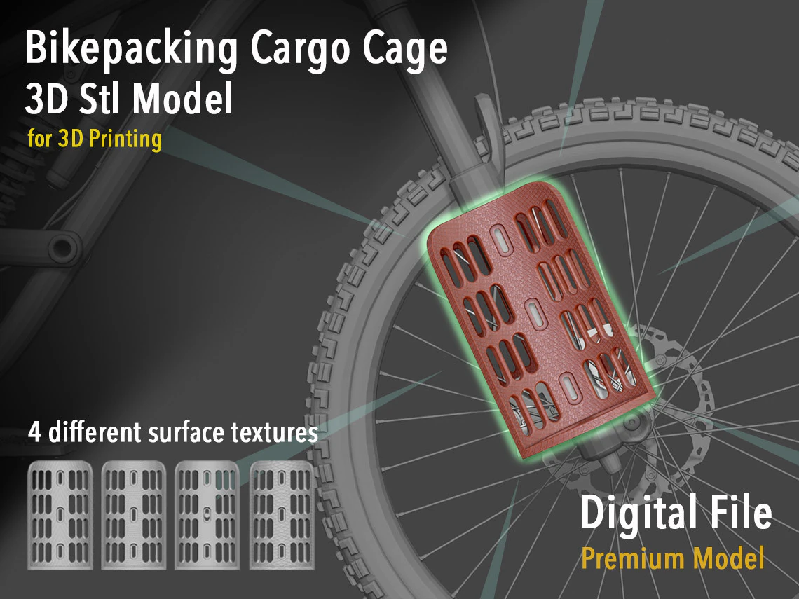 Bikepacking Cargo Cage 3D Print Model .c4d .max .obj .3ds .fbx .stl .blend 
