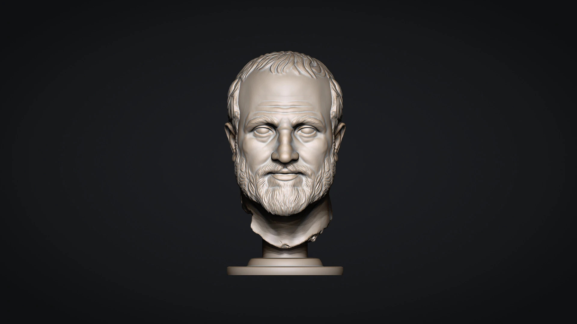 Roman Portrait Sculpture 3D Print Model .c4d .max .obj .3ds .fbx .stl .blend 