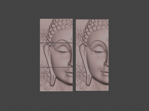 Buddha Head Wall Decor 3D 프린트 모델
