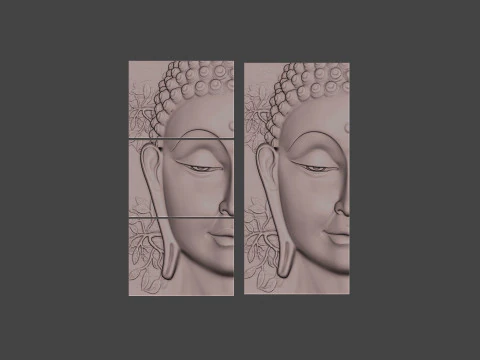 Buddha Head Wall Decor 3D Print Model