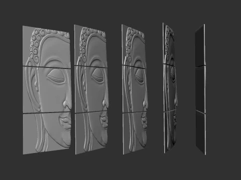Buddha Head Wall Decor 3D Print Model