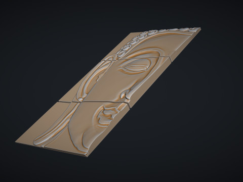 Buddha Head Wall Decor Model Cetak 3D