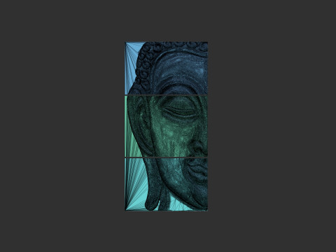 Buddha Head Wall Decor Model Cetak 3D