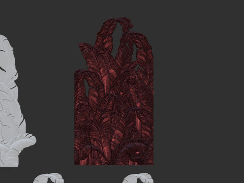 Banana Leaves Wall Decor for Cnc 3D Baskı Modeli