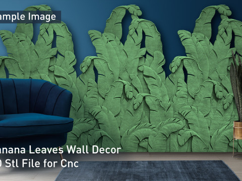 Banana Leaves Wall Decor for Cnc Modelo de impresión 3D