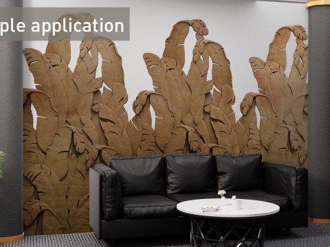 Banana Leaves Wall Decor for Cnc 3D Baskı Modeli