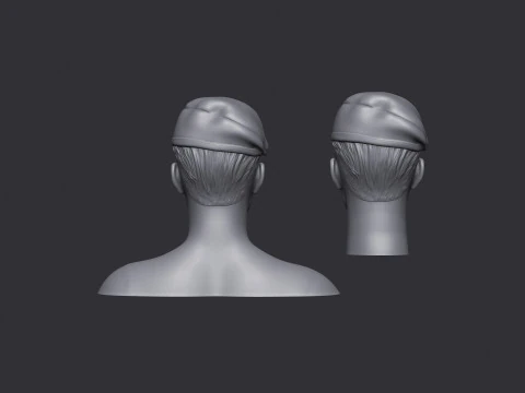 Soldier head and statue 3D Print Model