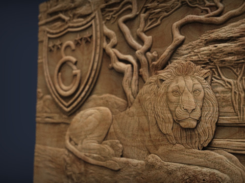 Galatasaray Lion Wall Decor 3D प्रिंट मॉडल