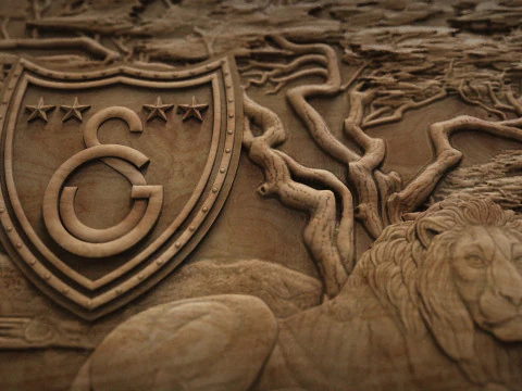 Galatasaray Lion Wall Decor 3D Print Model