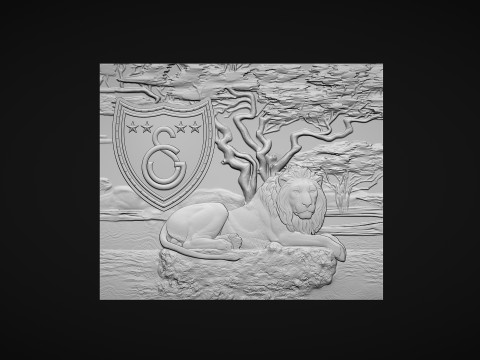Galatasaray Lion Wall Decor 3D प्रिंट मॉडल