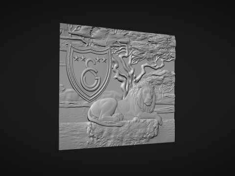 Galatasaray Lion Wall Decor 3D प्रिंट मॉडल