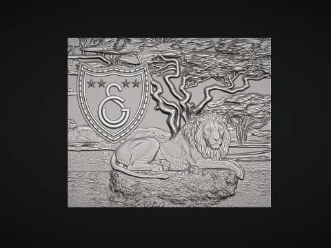 Galatasaray Lion Wall Decor 3D प्रिंट मॉडल