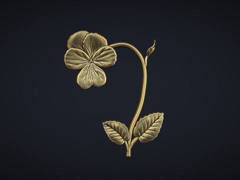 Violet Bas relief 3D प्रिंट मॉडल