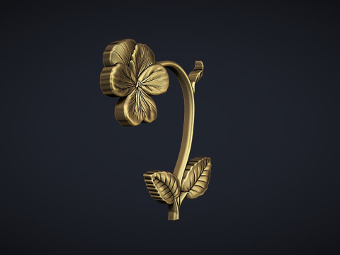 Violet Bas relief 3D-Druckmodell