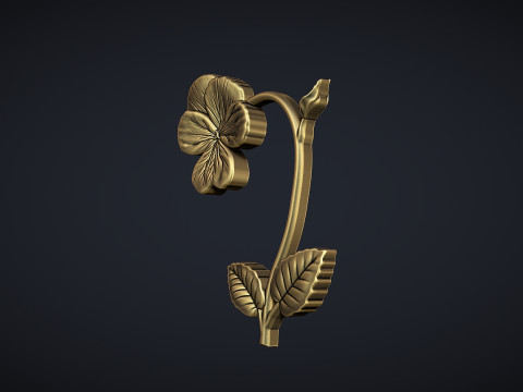 Violet Bas relief 3D-Druckmodell