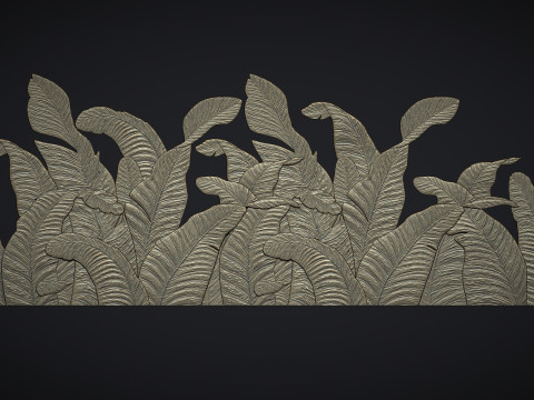 Banana Leaves Wall Decor 3D Print Model