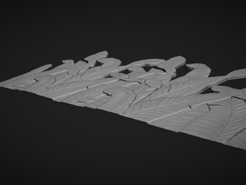 Banana Leaves Wall Decor 3D Print Model