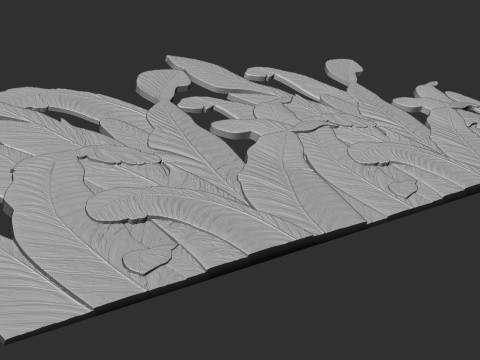 Banana Leaves Wall Decor 3D Print Model