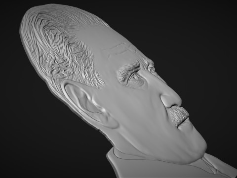 Gazi Mustafa Kemal Ataturk Bas Relief 3D Принт Модель