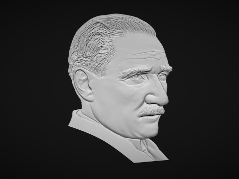 Gazi Mustafa Kemal Ataturk Bas Relief 3D Принт Модель