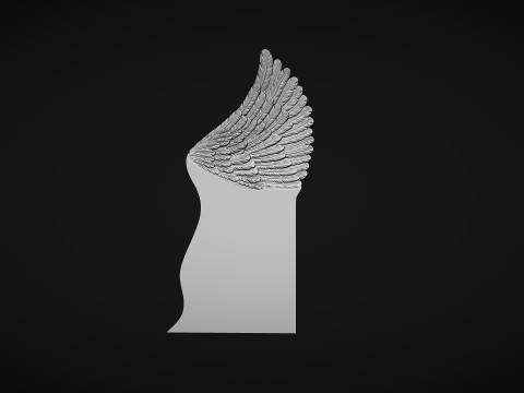 Angel wing headstone 3D-printmodel