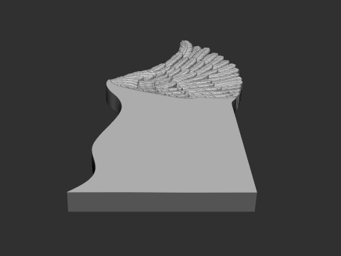 Angel wing headstone Modello di stampa 3D