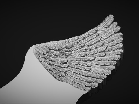 Angel wing headstone Modello di stampa 3D