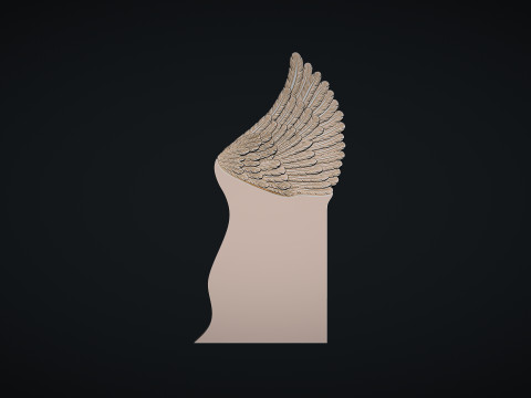 Angel wing headstone Modello di stampa 3D