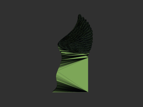 Angel wing headstone Modello di stampa 3D