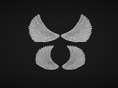 Angel Wings 3D 프린트 모델