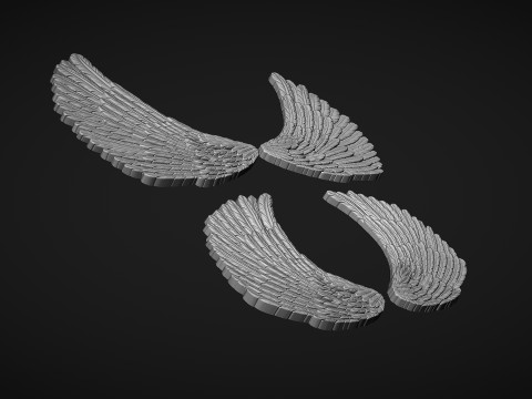 Angel Wings 3D 프린트 모델