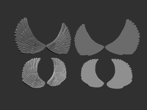 Angel Wings 3D 프린트 모델