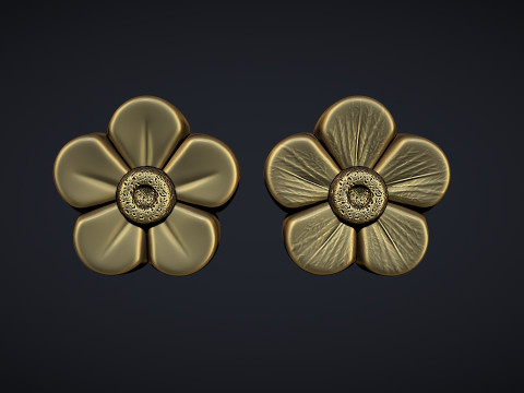 Buttercup Flower bas relief 3D प्रिंट मॉडल