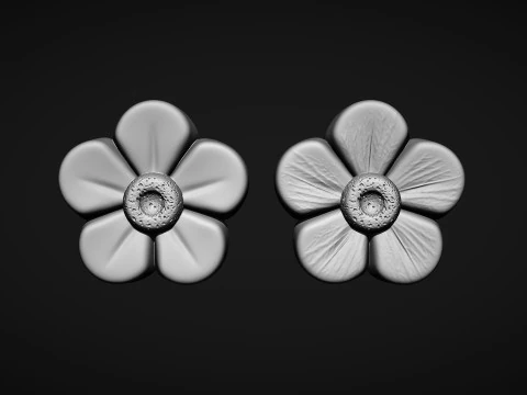Buttercup Flower bas relief 3D Print Model