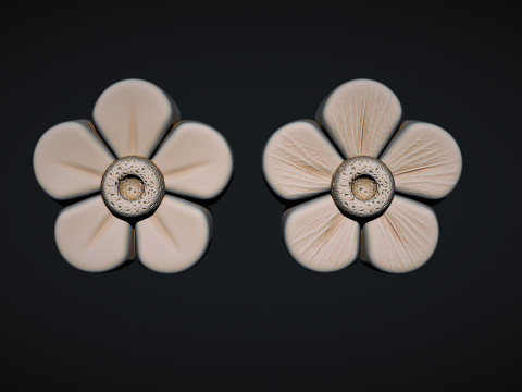 Buttercup Flower bas relief 3Dプリントモデル