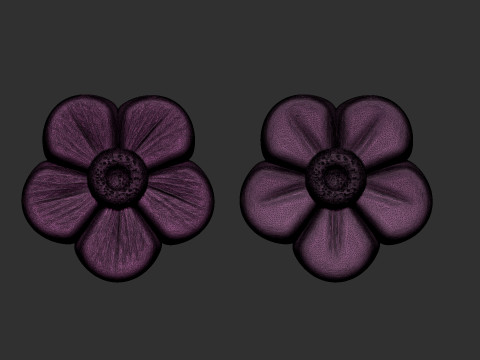 Buttercup Flower bas relief 3Dプリントモデル
