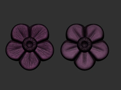 Buttercup Flower bas relief 3D Print Model